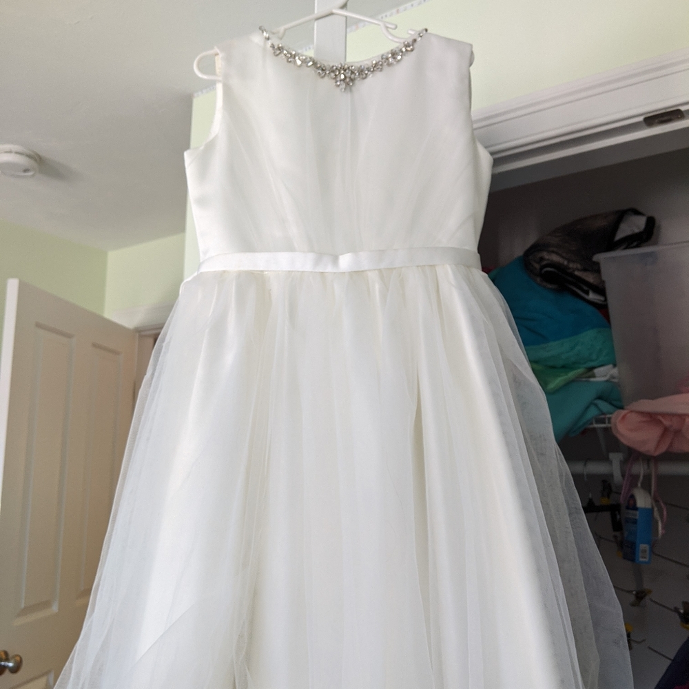 GUC white communion flower girl dress